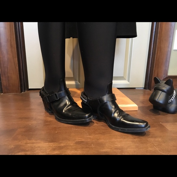 Prada Néoprène leather knee high boot - Picture 2 of 4